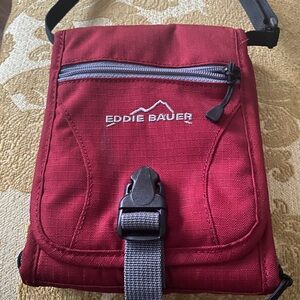 Eddie Bauer Red Crossbody Travel Pouch